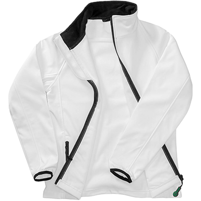 Result Recycled Printable Softshell Jacket Damen White / Black Front 