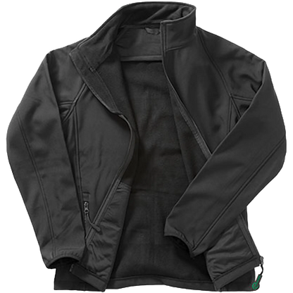 Result Recycled Printable Softshell Jacket Herren Black / Black Front 
