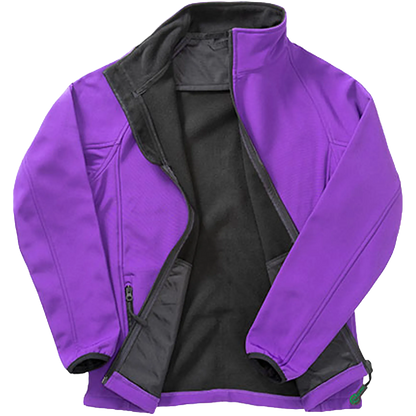 Result Recycled Printable Softshell Jacket Herren Purple / Black Front 
