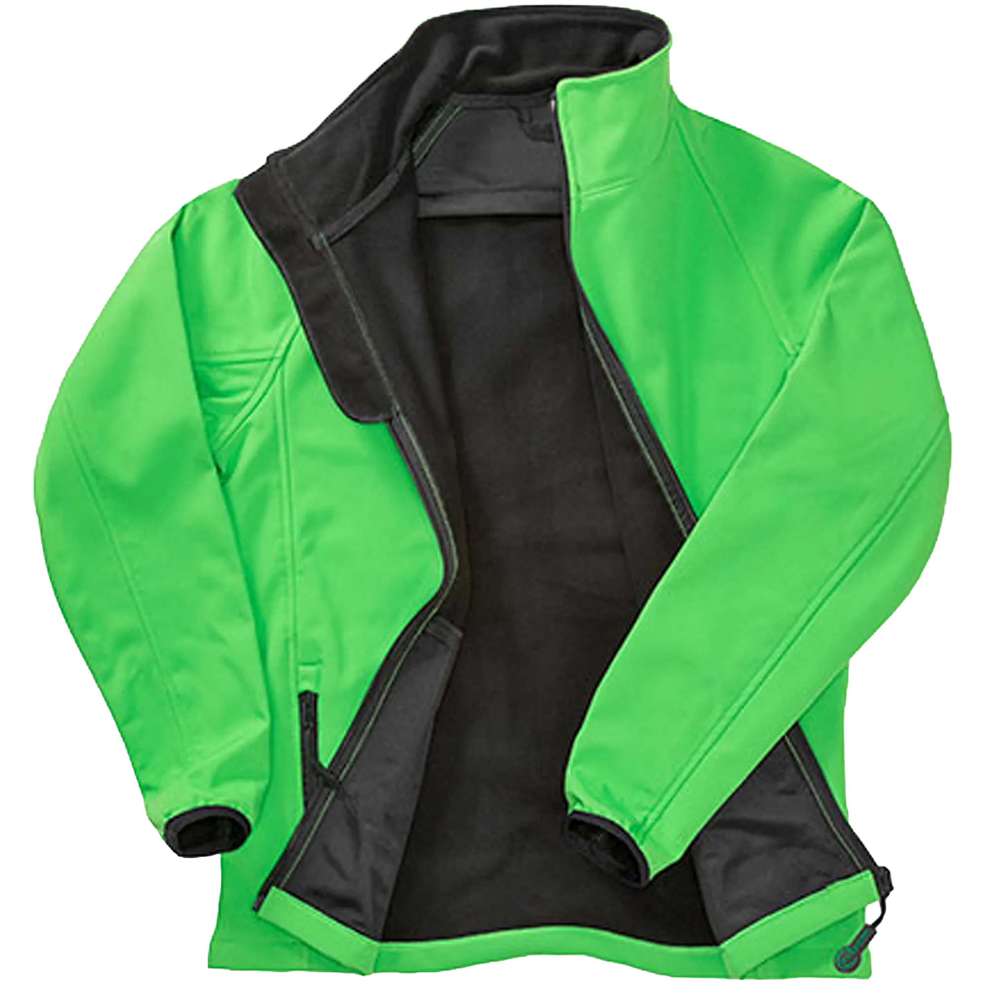 Result Recycled Printable Softshell Jacket Herren Vivid Green / Black Front 