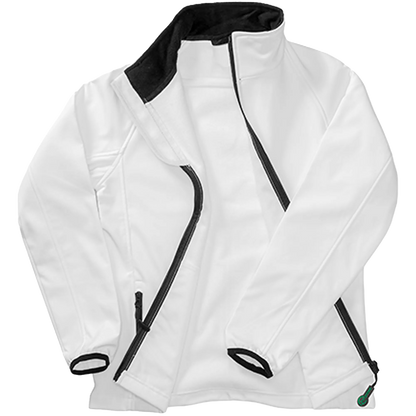 Result Recycled Printable Softshell Jacket Herren White / Black Front 