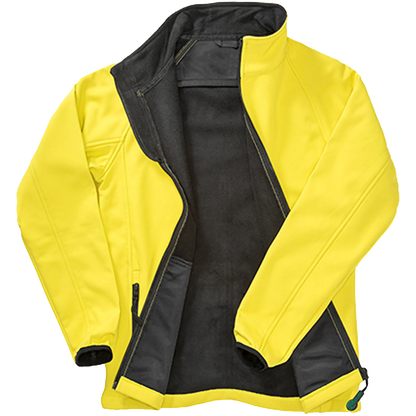 Result Recycled Printable Softshell Jacket Herren Yellow / Black Front 