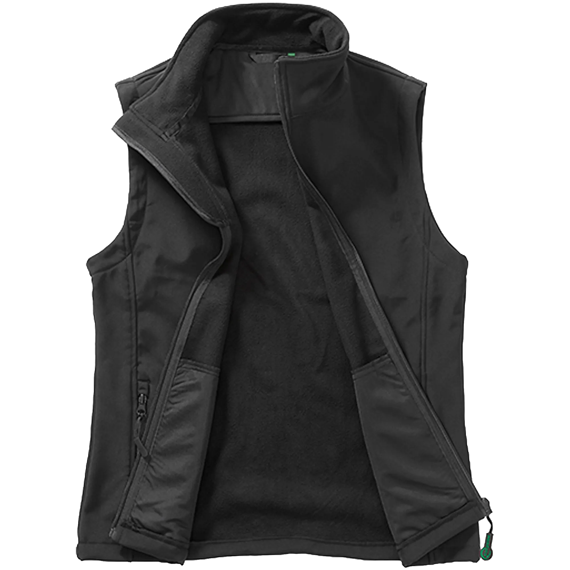 Result Recycled Softshell Weste Damen black-black Front #farbe_black-black