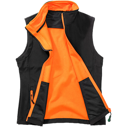 Result Recycled Softshell Weste Damen black-orange Front 