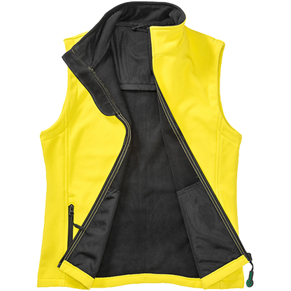 Result Recycled Softshell Weste Damen yellow-black Front 