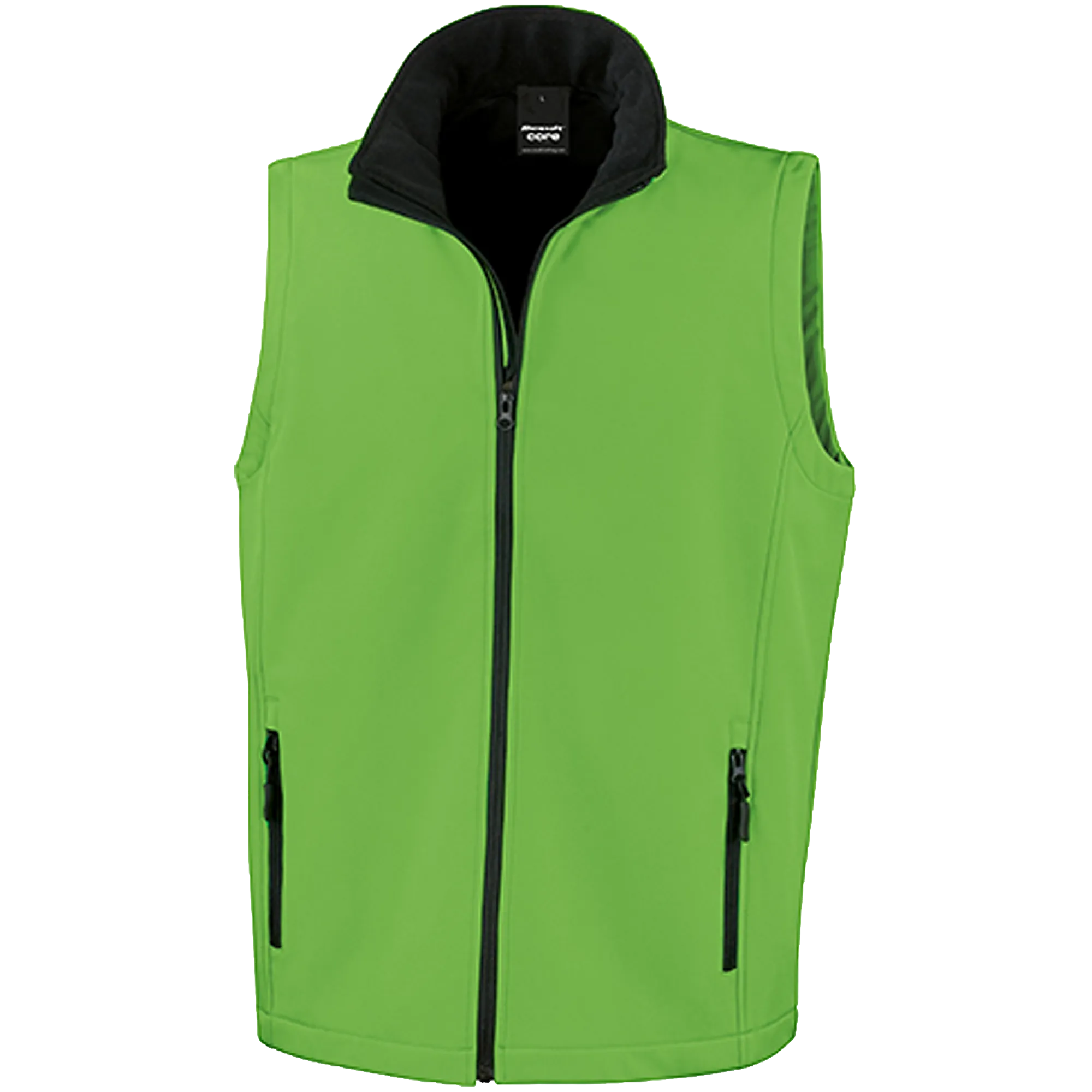Result Recycled Softshell Weste Herren vivid-green-black Front 