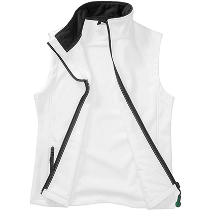 Result Recycled Softshell Weste Herren white-black Front 