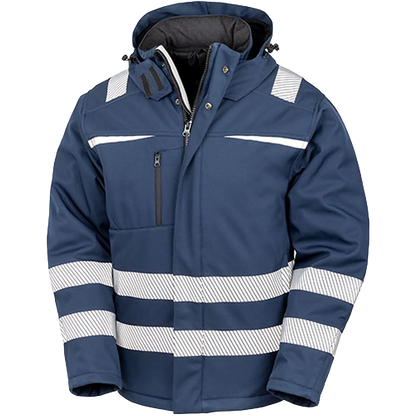 Result SafeGuard Dynamic Softshell Coat Herren Navy Front 