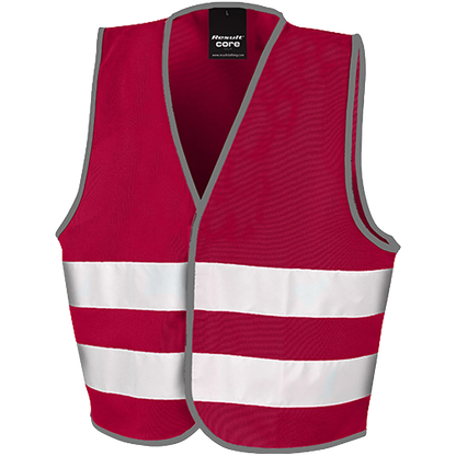 Result SafeGuard Signalweste Kinder burgundy Front 