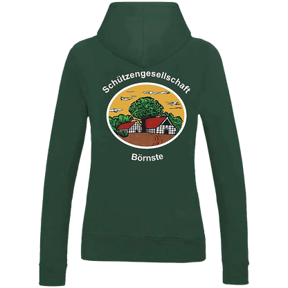 BIGTIME Schützen Börnste | Hoodie Damen gruen Rücken 