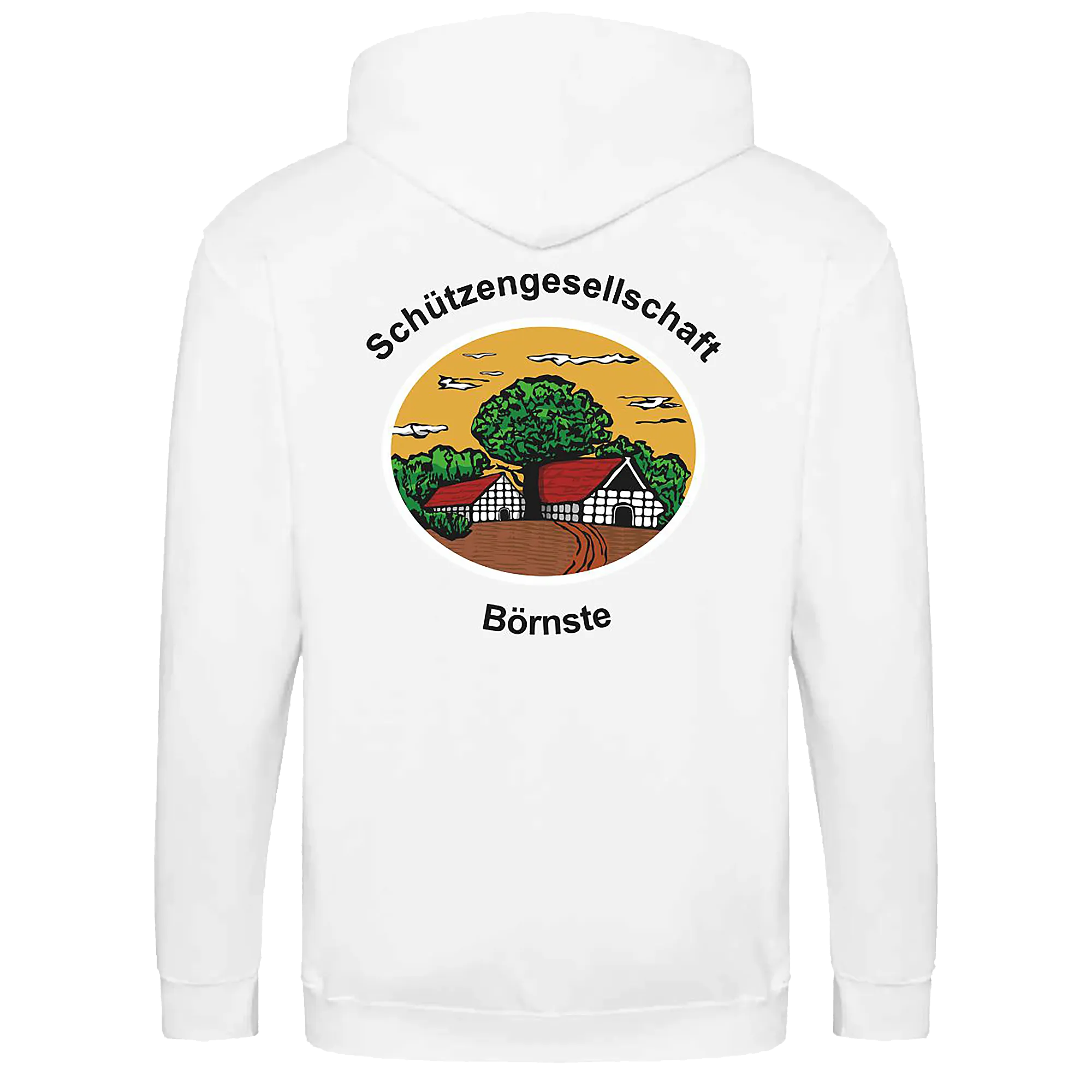 BIGTIME Schützen Börnste | Zip-Jacke Unisex weiss Rücken 