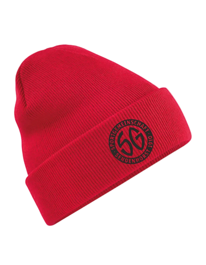 BIGTIME SG Sendenhorst Beanie, bestickt rot Front 