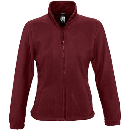SOL´S Fleecejacke North Damen Burgundy Front 