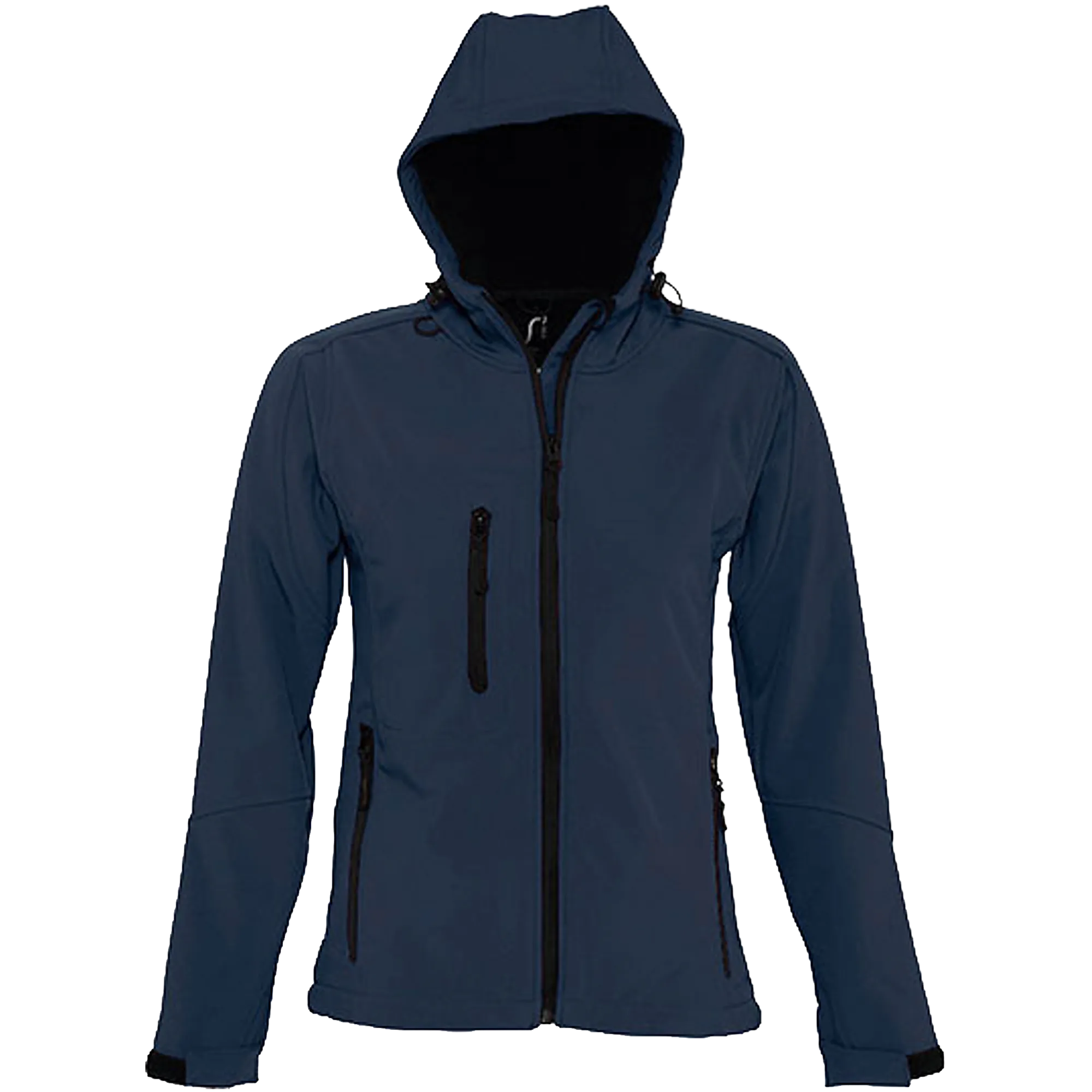 SOL´S Hooded Softshell Jacket Replay Damen French Navy Front #farbe_french-navy