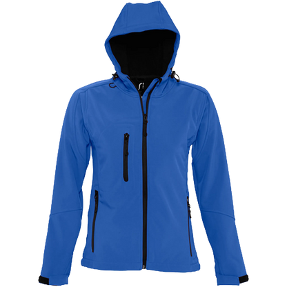 SOL´S Hooded Softshell Jacket Replay Damen Royal Blue 241 Front 