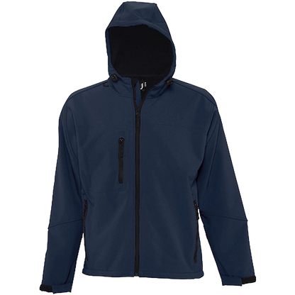SOL´S Hooded Softshell Jacket Replay Herren French Navy Front 