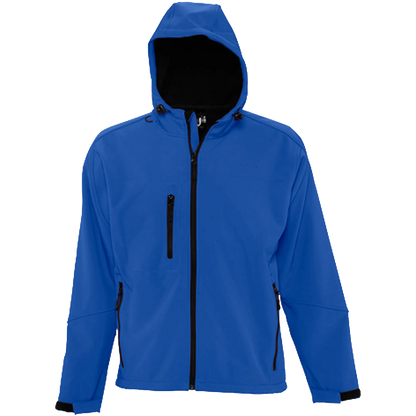 SOL´S Hooded Softshell Jacket Replay Herren Royal Blue 241 Front 