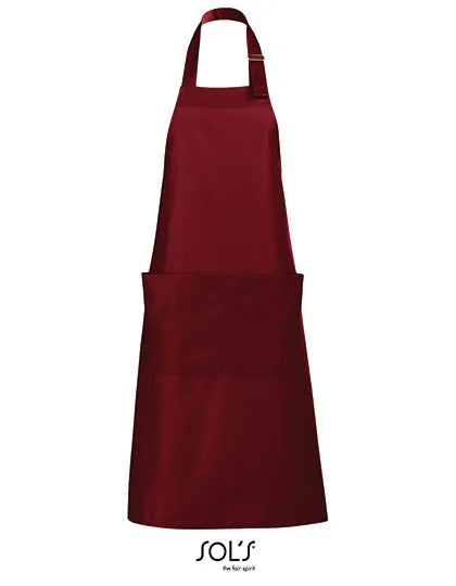 SOL´S Latzschürze Gala Burgundy Front #farbe_burgundy