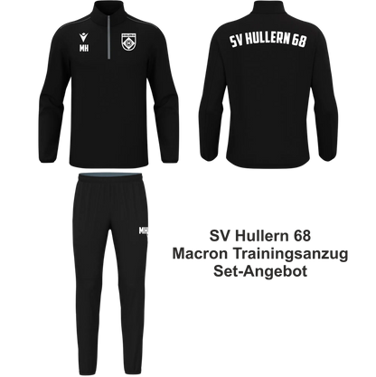 Macron SV Hullern 1968 | Macron Anzug Quarter-Zip HAVEL/ARCHEN schwarz Front 