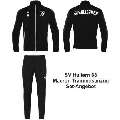 Macron SV Hullern 1968 | Macron Anzug Zip-Jacke NEMESIS/ARCHEN schwarz Front 