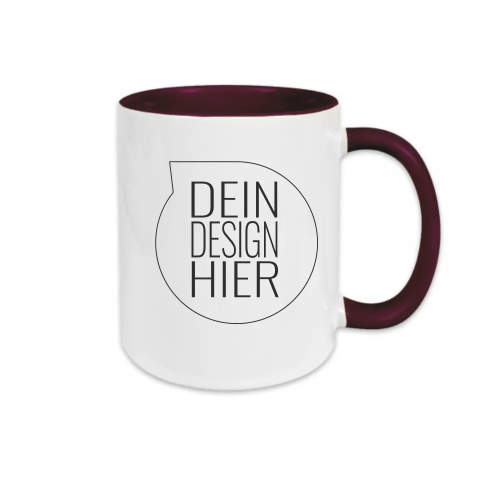 IVM Tasse 2-farbig, Violett, Henkel & Innen inkl. individuellem Druck