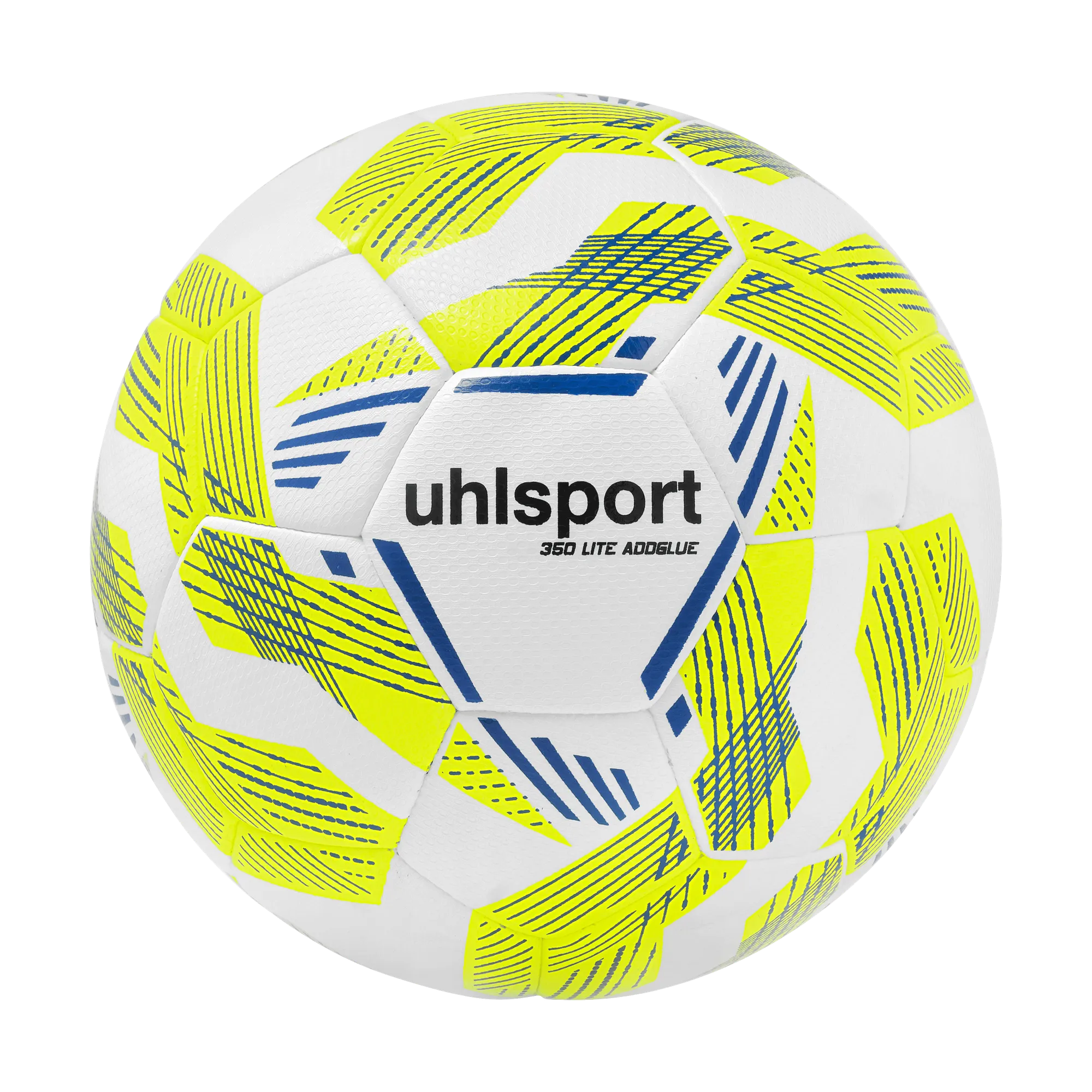 uhlsport Fußball 350 Lite Addglue Unisex weiss-fluo-gelb-royal Front #farbe_weiss-fluo-gelb-royal