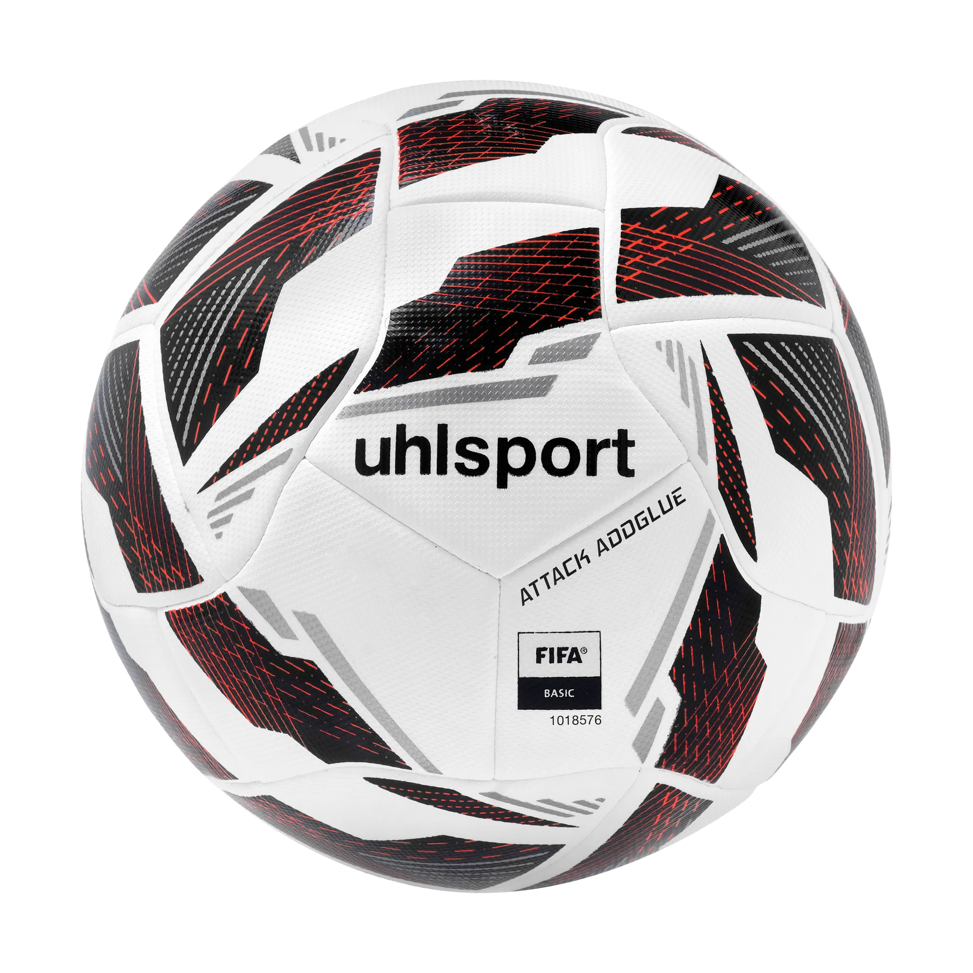 uhlsport Fußball Attack Addglue Unisex weiss-schwarz-fluo-rot Front 