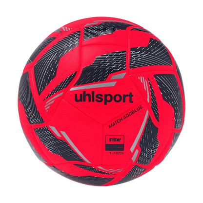 uhlsport Fußball Match Addglue Unisex fluo-rot-marine-silber Front 