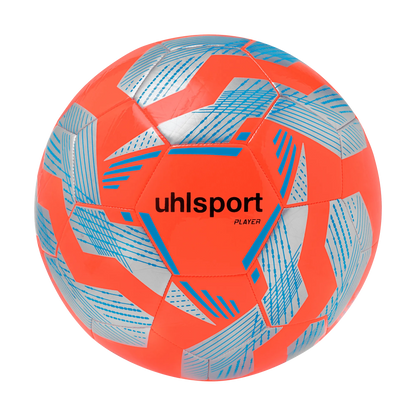 uhlsport Fußball Player Unisex fluo-rot-silber-cyan Front 