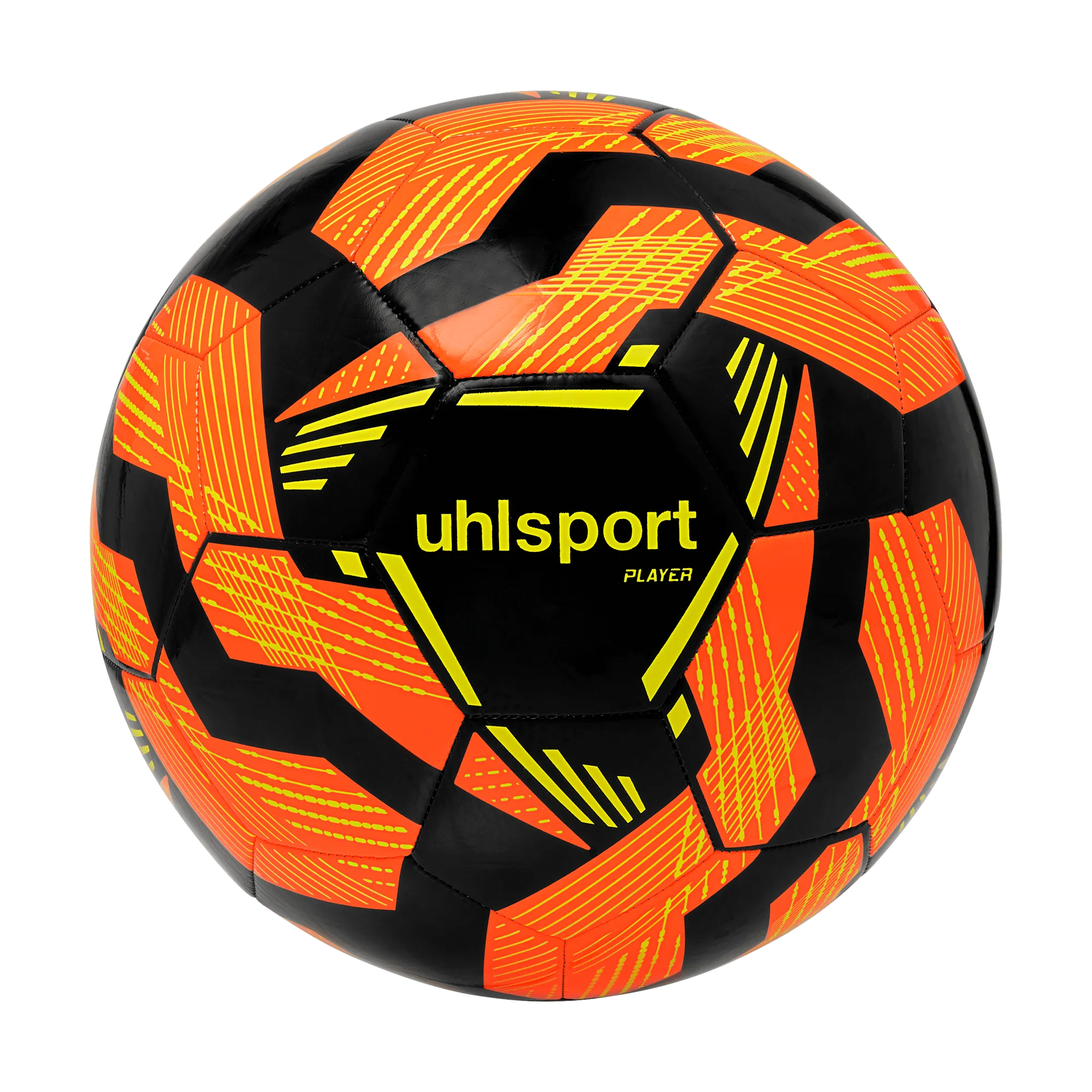 uhlsport Fußball Player Unisex schwarz-fluo-rot-fluo-gelb Front 