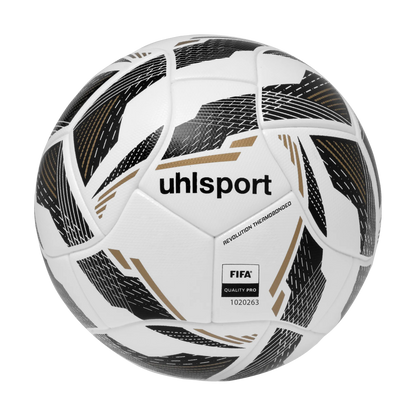 uhlsport Fußball Revolution Thermobonded Unisex weiss-schwarz-gold Front 