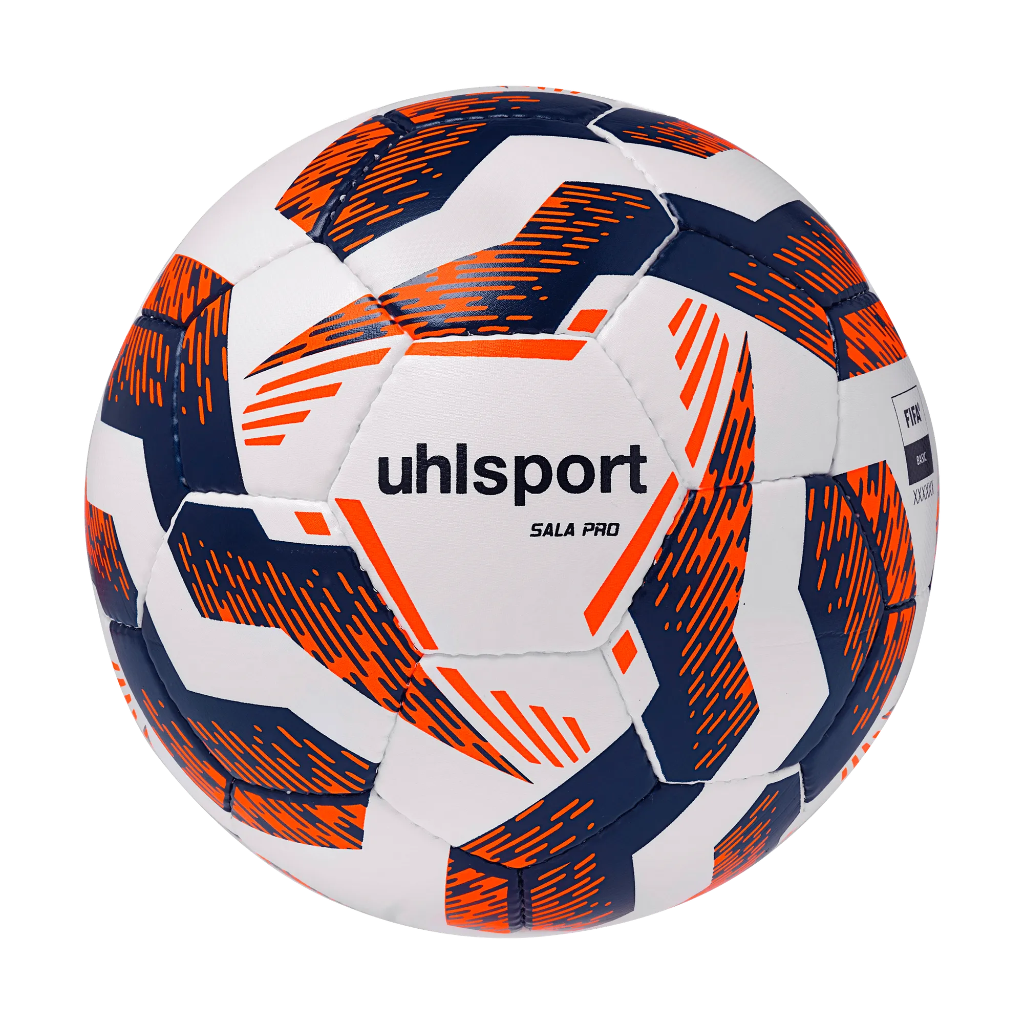 uhlsport Fußball Sala Pro Unisex weiss-marine-fluo-orange Front #farbe_weiss-marine-fluo-orange