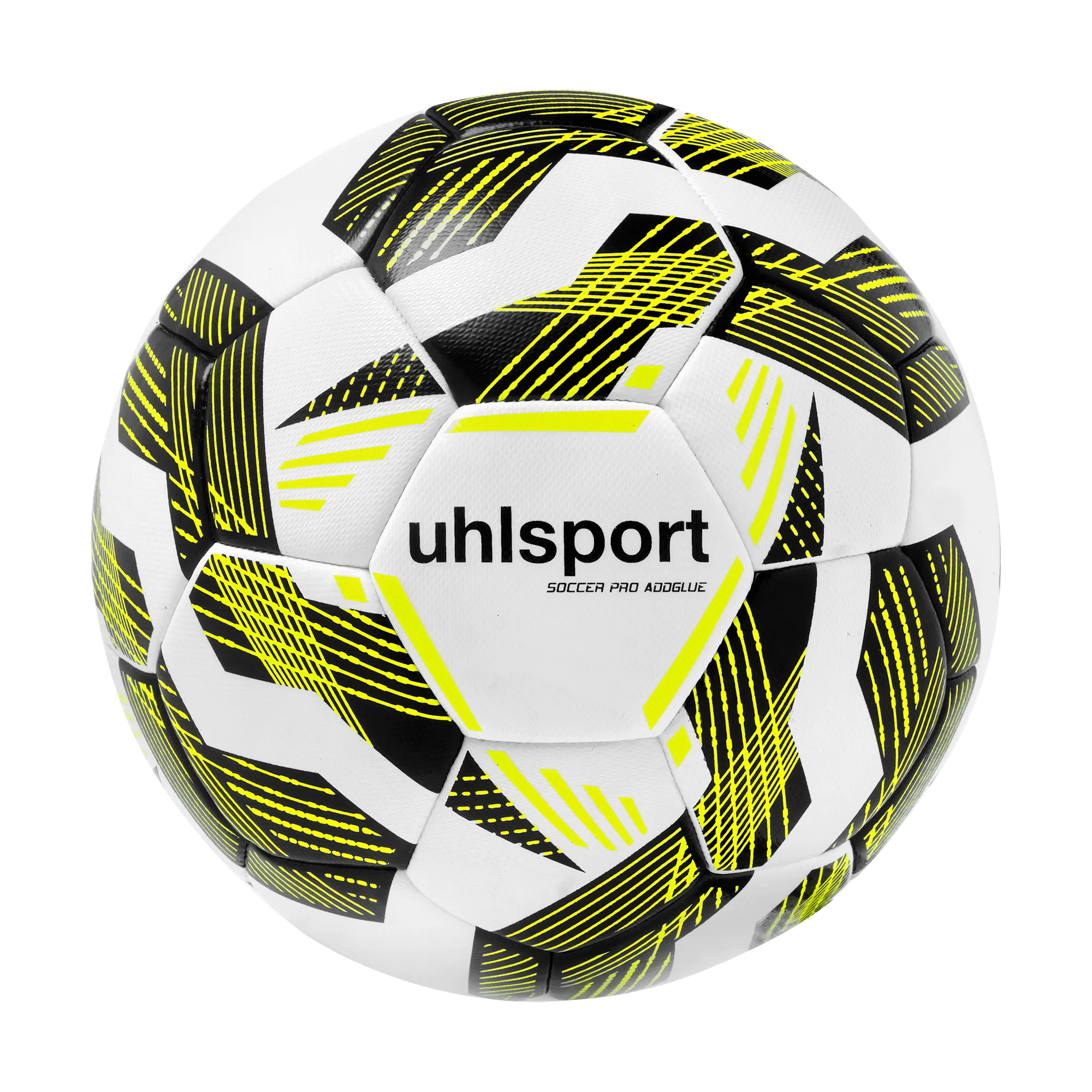 uhlsport Fußball Soccer Pro Addglue Unisex weiss-schwarz-fluo-gelb Front 