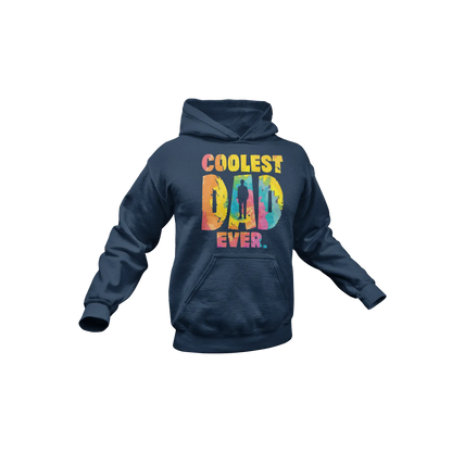 BIGTIME Vatertag Coolest Dad Ever Hoodie Unisex Navyblau Front 
