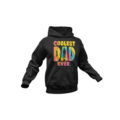 BIGTIME Vatertag Coolest Dad Ever Hoodie Unisex Schwarz Front 