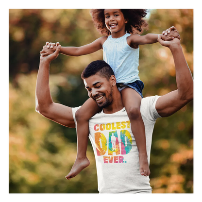 BIGTIME Vatertag Coolest Dad Ever T-Shirt Unisex Weiß Front 