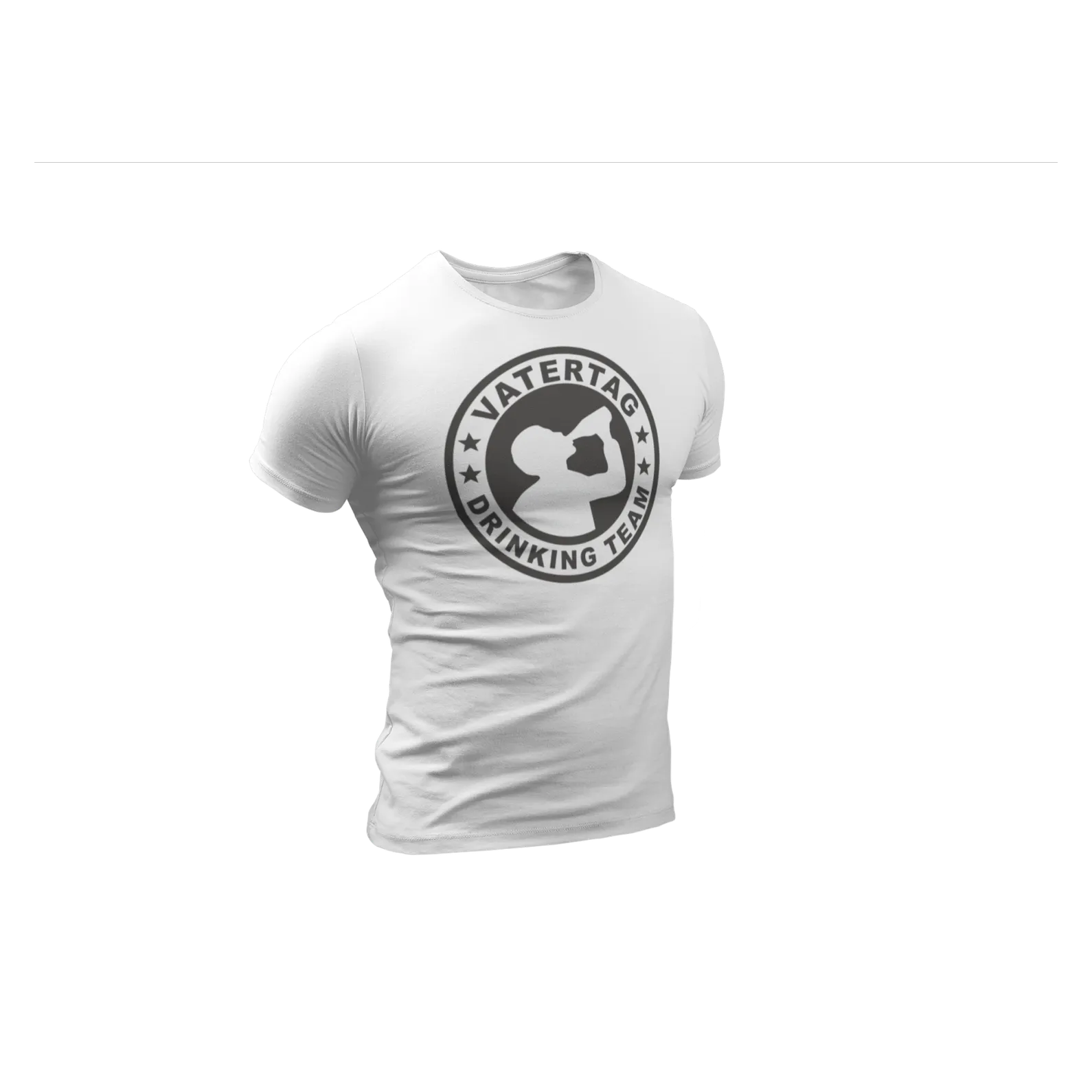 BIGTIME Vatertag Drinking Team T-Shirt Unisex Weiß Front 