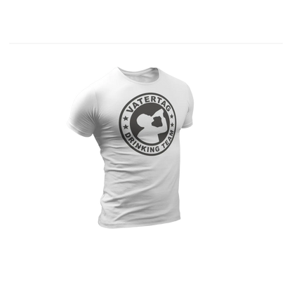 BIGTIME Vatertag Drinking Team T-Shirt Unisex Weiß Front 