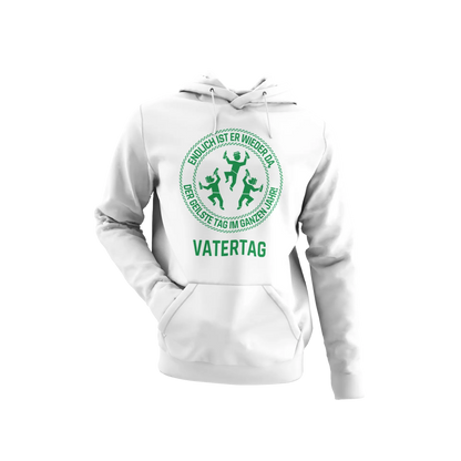 BIGTIME Vatertag Geilste Tag im ganzen Jahr - Vatertag Hoodie Unisex Weiß Front 