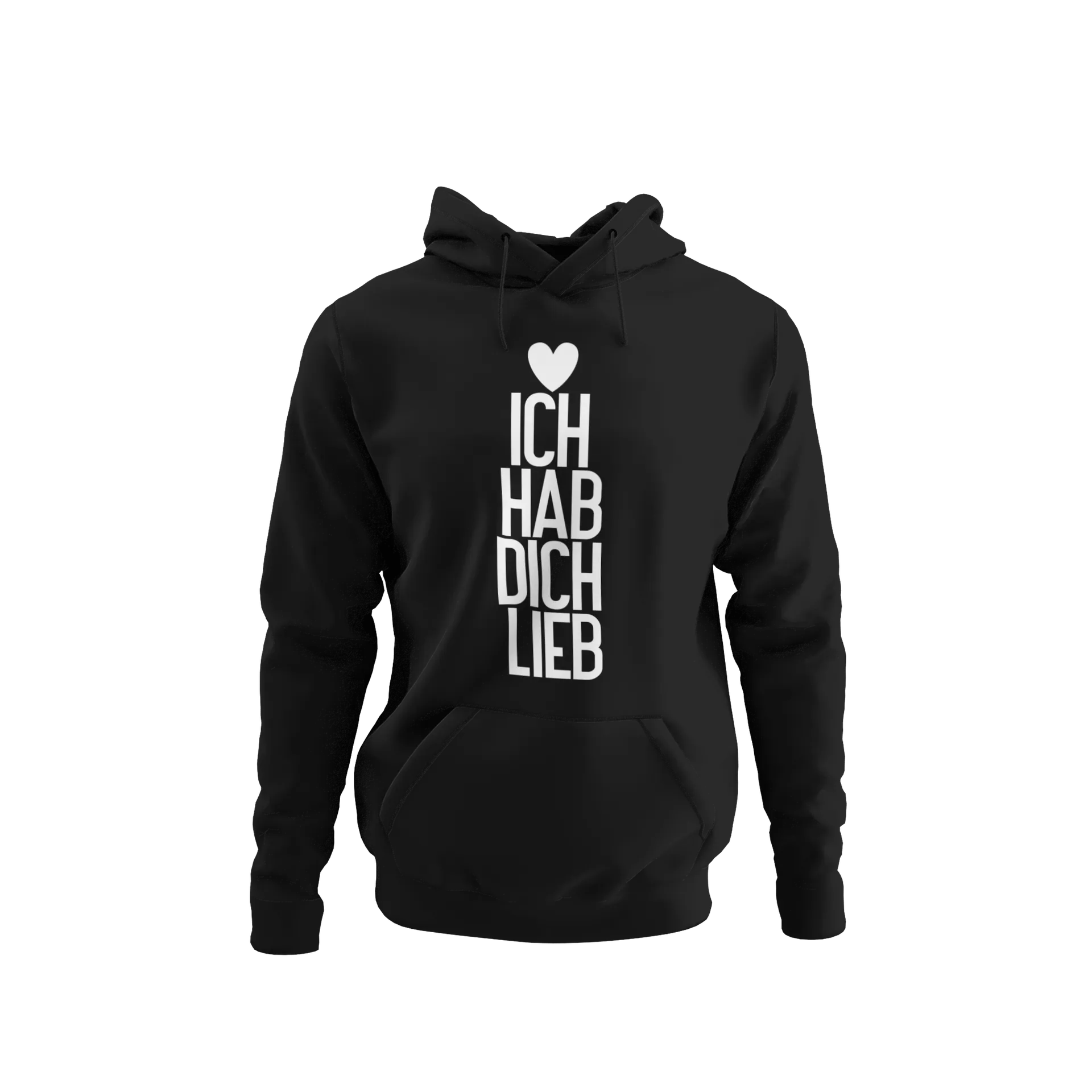 BIGTIME Vatertag Ich hab dich lieb Hoodie Kinder Schwarz Front 