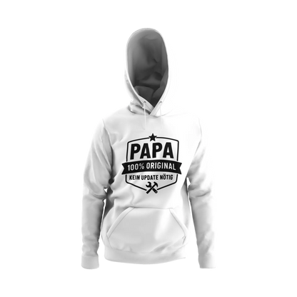 BIGTIME Vatertag Papa 100% Original Hoodie Unisex Weiß Front 