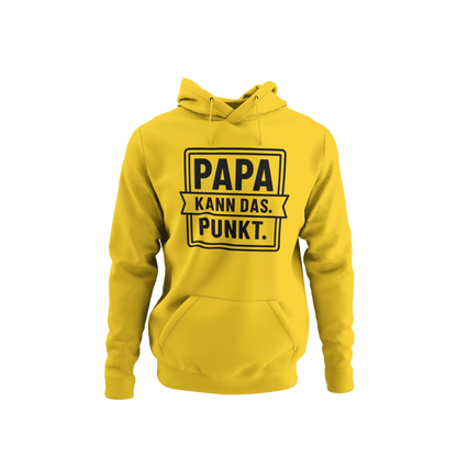 BIGTIME Vatertag Papa kann das Hoodie Kinder Gelb Front 