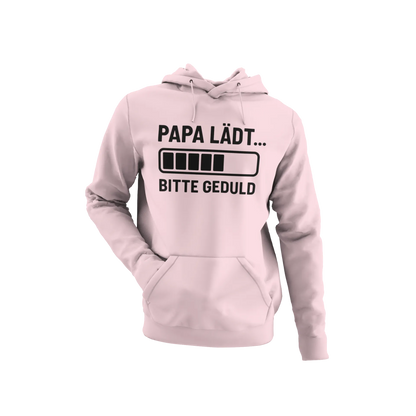 BIGTIME Vatertag Papa lädt Hoodie Kinder Rosa Front 