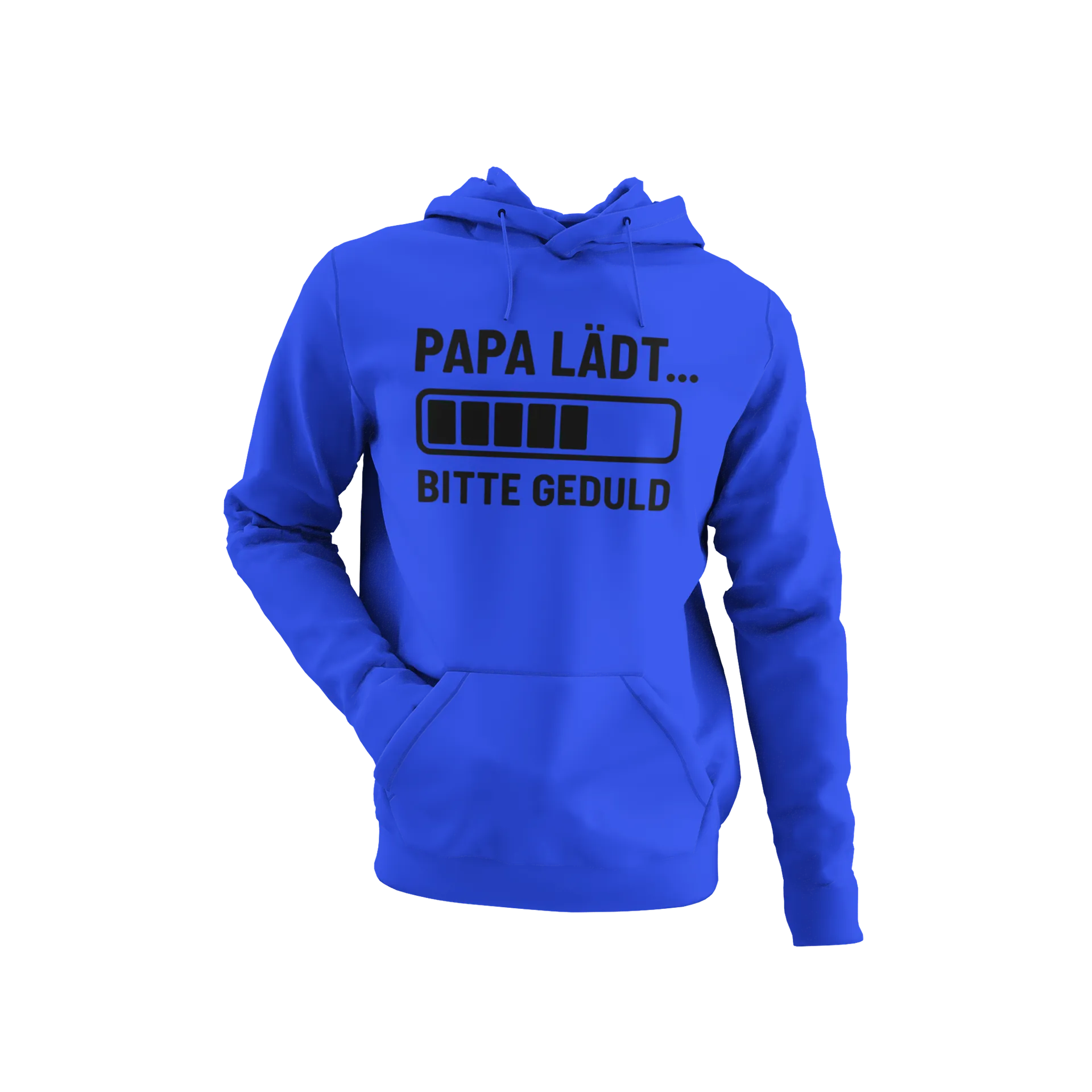 BIGTIME Vatertag Papa lädt Hoodie Unisex Royalblau Front 
