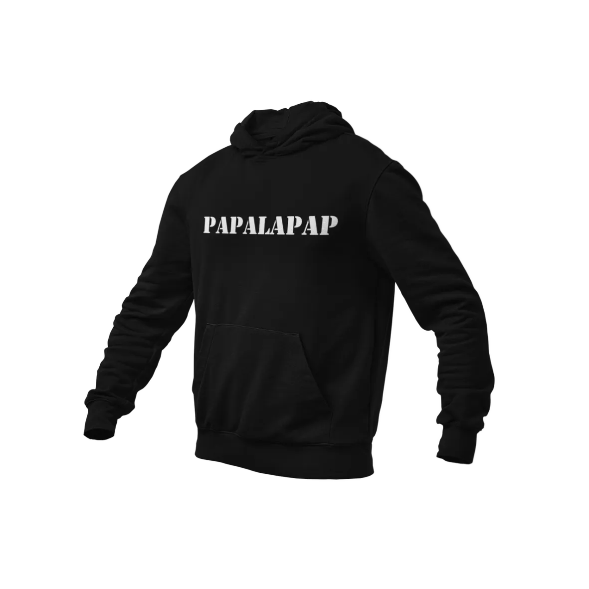 BIGTIME Vatertag PapalapaP Hoodie Unisex Schwarz Front 