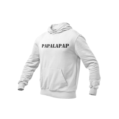 BIGTIME Vatertag PapalapaP Hoodie Unisex Weiß Front 