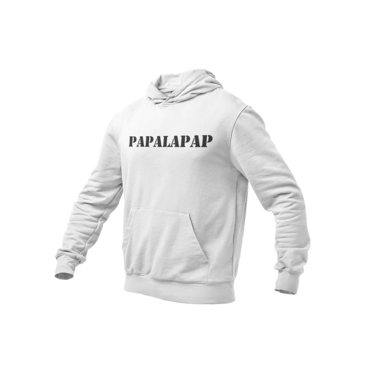 BIGTIME Vatertag PapalapaP Hoodie Unisex Weiß Front #farbe_weiss