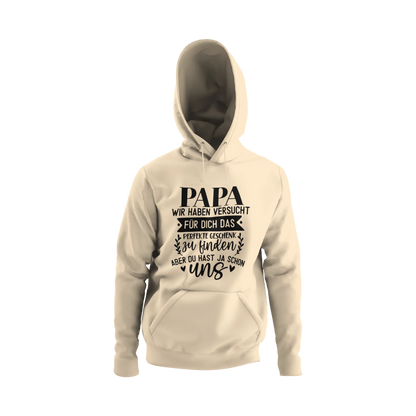 BIGTIME Vatertag Perfektes Geschenk - Vatertag Hoodie Unisex Sand Front 