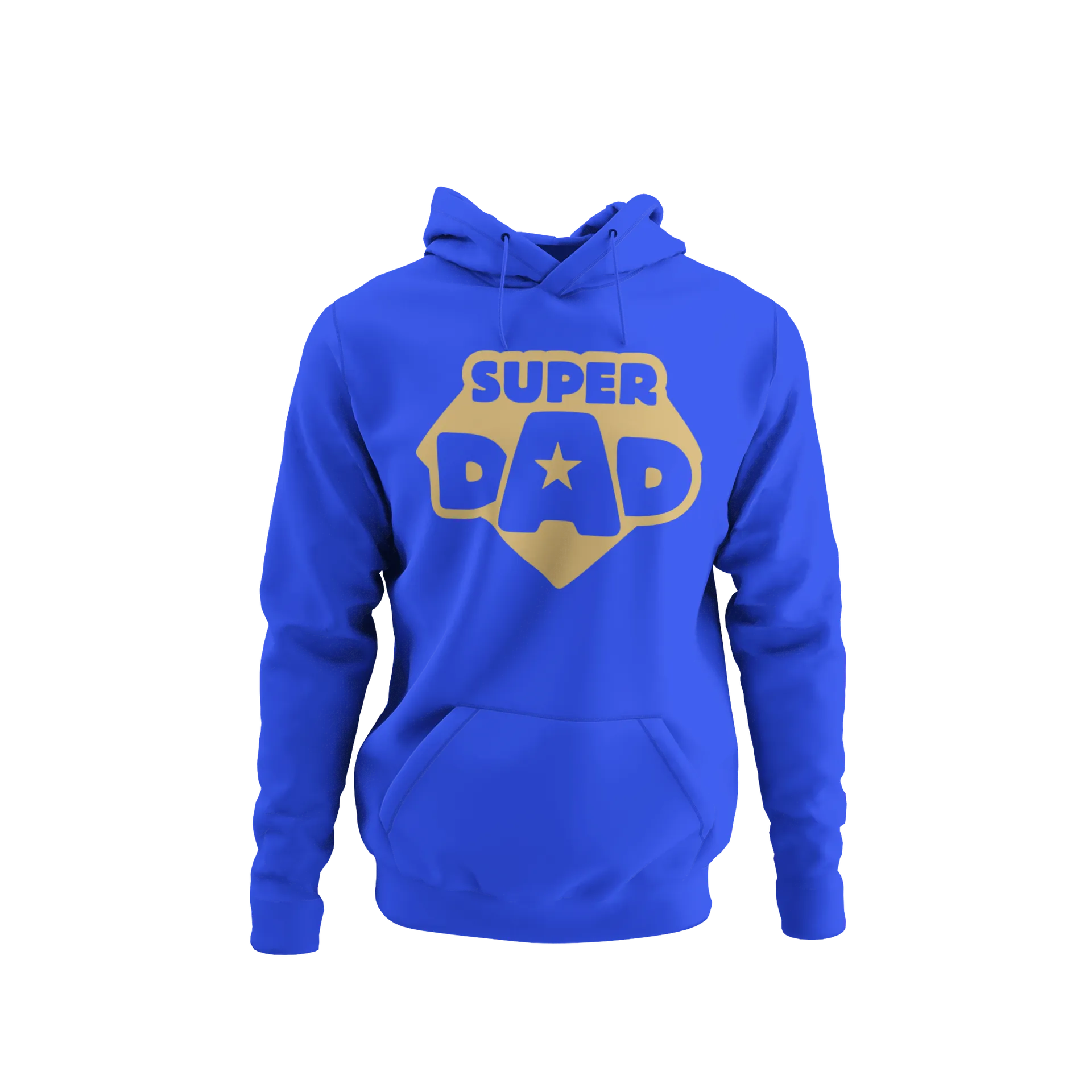 BIGTIME Vatertag Super Dad Hoodie Unisex Royalblau Front 