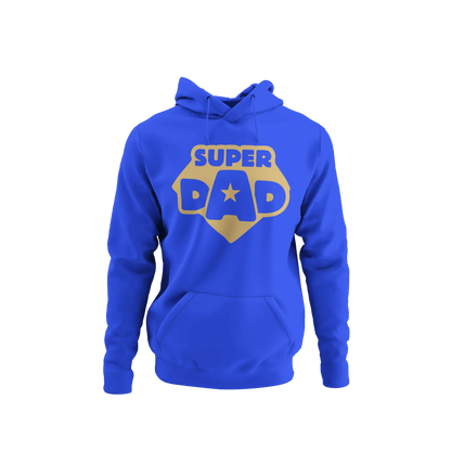 BIGTIME Vatertag Super Dad Hoodie Unisex Royalblau Front 